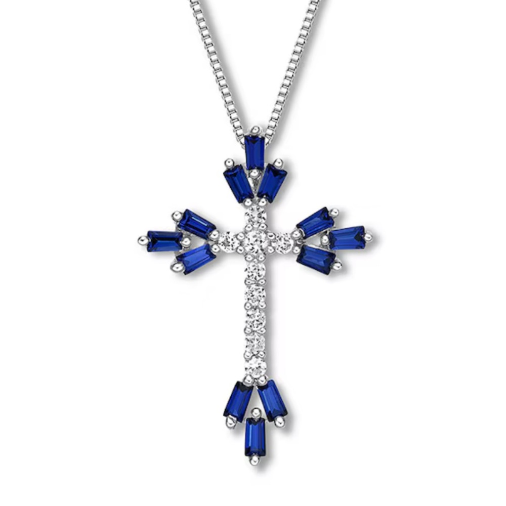 Sapphire Sterling Silver Necklace
